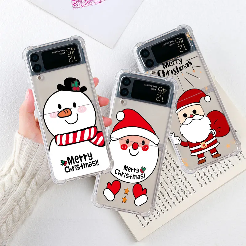 Airbag Clear Case For Samsung Z Flip 4 3 5G Hard Shockproof Funda for Galaxy ZFlip4 ZFlip3 Shell Cover Cartoon Santa Snowman
Airbag Clear Case For Samsung Z Flip 4 3 5G Hard Shockproof Funda for Galaxy ZFlip4 ZFlip3 Shell Cover Cartoon Santa Snowman
