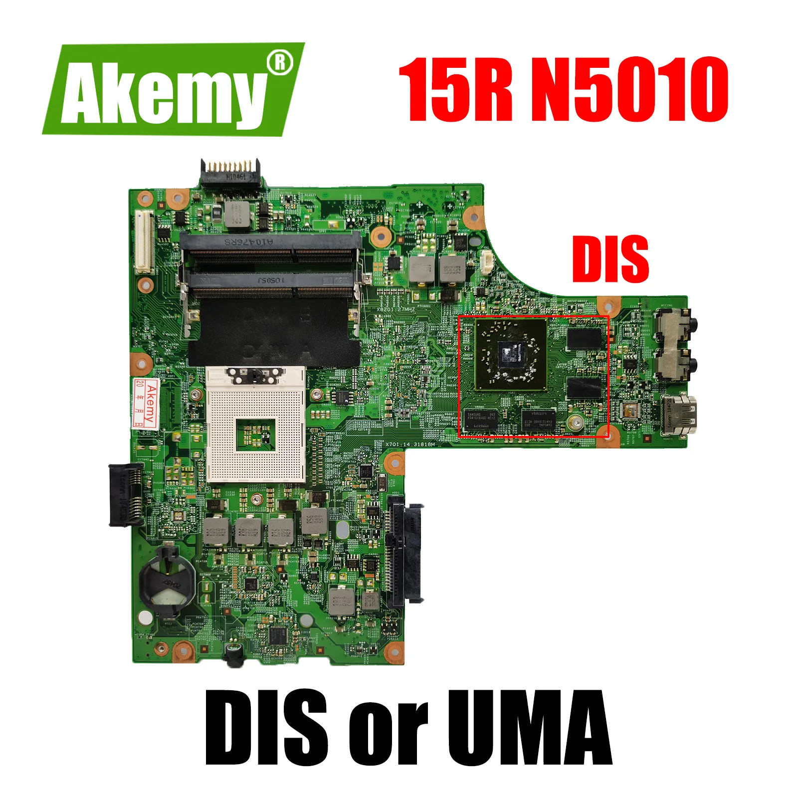 Для DELL Inspiron 15R N5010 материнская плата для ноутбука CN-0VX53T 09909-1 MB 48.4HH01.011 Материнская плата ноутбука DIS или UMA HM57
Для DELL Inspiron 15R N5010 материнская плата для ноутбука CN-0VX53T 09909-1 MB 48.4HH01.011 Материнская плата ноутбука DIS или UMA HM57