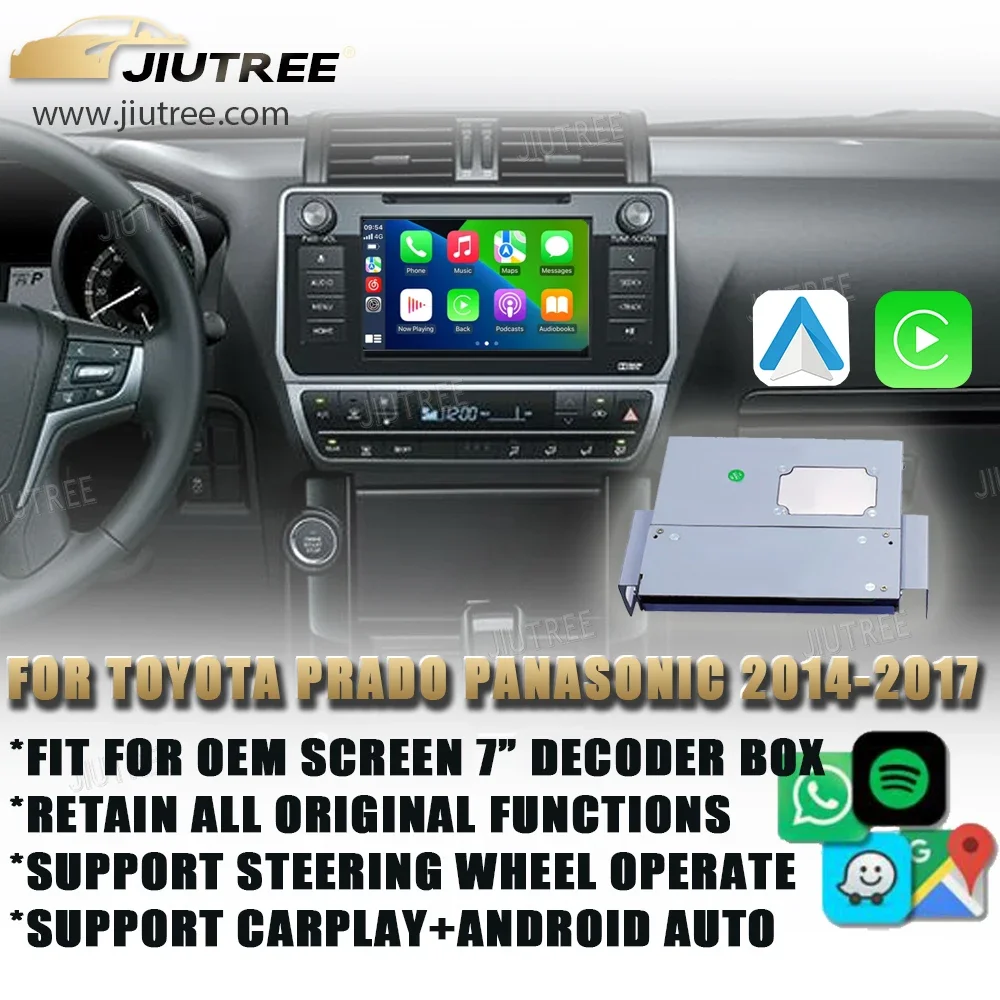 Система Linux для Toyota Prado Panasonic 2014-2017 Декодер Беспроводной CarPlay Android Авто Стерео