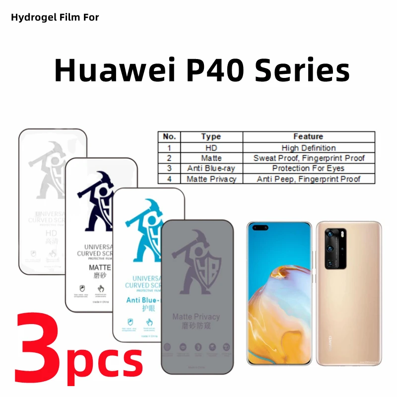 3pcs HD Hydrogel Film For Huawei P40 Pro Plus Matte Screen Protector For Huawei P40 Pro+ Eye Care Anti Spy Protective Film
3pcs HD Hydrogel Film For Huawei P40 Pro Plus Matte Screen Protector For Huawei P40 Pro+ Eye Care Anti Spy Protective Film