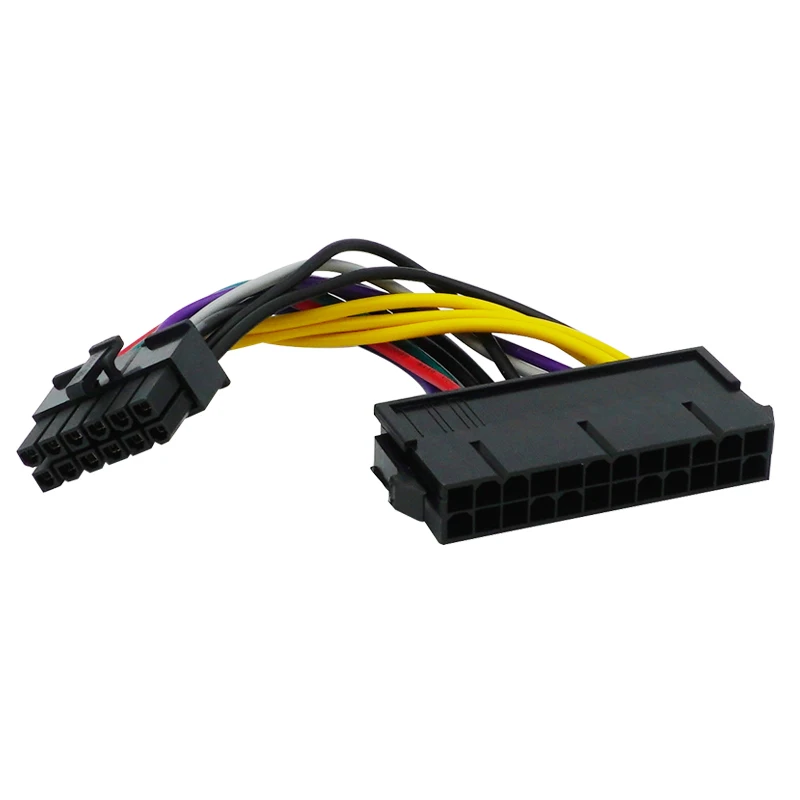 

14cm 24Pin To 12Pin Power Cable ATX 24-Pin Female To 12-Pin Male PSU Converter Adapter For Acer Q87H3 18AWG Computer Accessories