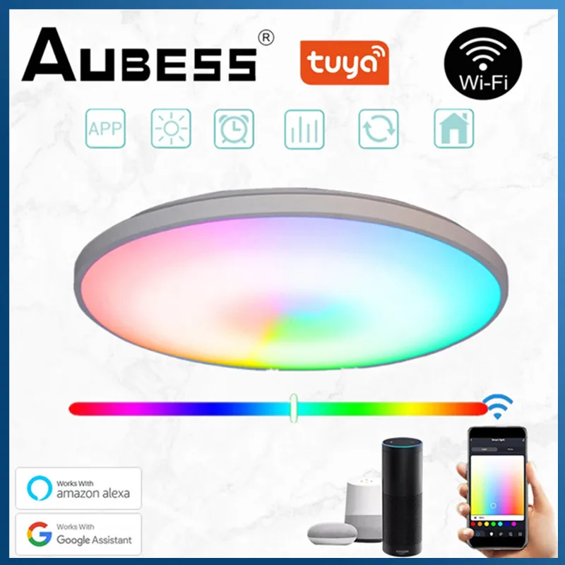 36W LED Ceiling Lamp Smart WIFI Ceiling Lighting Work With Amazon Alexa Google Home For Living Room Bedroom RGB DIY Ceiling Lamp
36W LED Ceiling Lamp Smart WIFI Ceiling Lighting Work With Amazon Alexa Google Home For Living Room Bedroom RGB DIY Ceiling Lamp