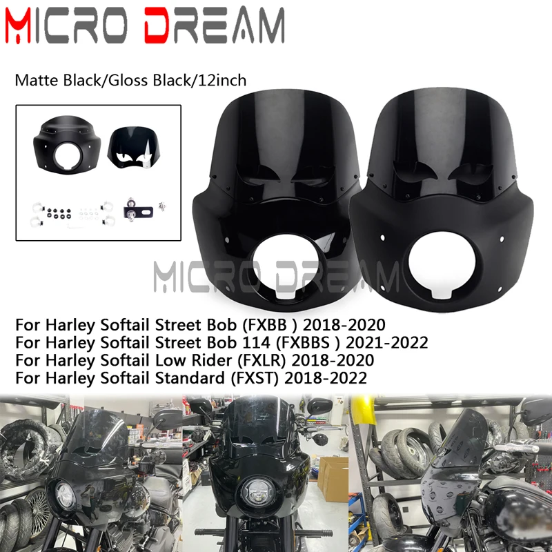 Club Style Thug Style Fairing Windshield w/Headlight Relocation Block For Harley Softail M8 Street Bob FXBB Standard Low Rider
Club Style Thug Style Fairing Windshield w/Headlight Relocation Block For Harley Softail M8 Street Bob FXBB Standard Low Rider