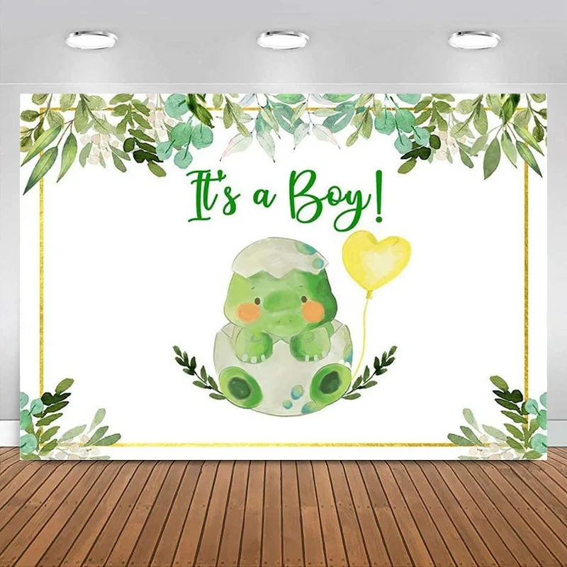

Dinosaur Baby Shower Backdrop It's a Boy Background Photography Watercolor Dino Birthday Party Decoration Banner Girls Boys Kids