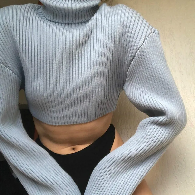 2021 New Fall Winter Sweater Autumn Fashion Korean Short Sweater Ladies Office High Neck Elegant Long Sleeve Solid Color Top
2021 New Fall Winter Sweater Autumn Fashion Korean Short Sweater Ladies Office High Neck Elegant Long Sleeve Solid Color Top