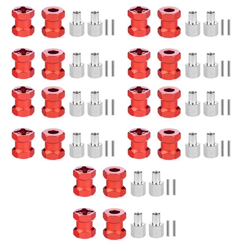 20X RC Car Metal 12Mm Wheel Hex Hub 15Mm Extension Coupler For AXIAL SCX10 D90 CC01 F350 1/10 RC Crawler-Red
20X RC Car Metal 12Mm Wheel Hex Hub 15Mm Extension Coupler For AXIAL SCX10 D90 CC01 F350 1/10 RC Crawler-Red