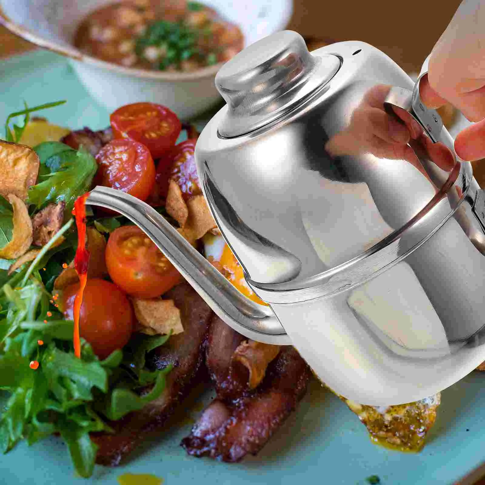 Oil Dispenser Olive Bottle Vinegar Cruet Sauce Kitchen Pot Container Stainless Cooking Bottles Soy Spout Steel Kettle Pitcher
Oil Dispenser Olive Bottle Vinegar Cruet Sauce Kitchen Pot Container Stainless Cooking Bottles Soy Spout Steel Kettle Pitcher