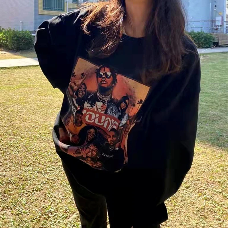 Свитшот женский с надписью и принтом в стиле хип-хоп, хлопковый топ оверсайз, винтажная уличная одежда в стиле темного готика, зима-весна
Свитшот женский с надписью и принтом в стиле хип-хоп, хлопковый топ оверсайз, винтажная уличная одежда в стиле темного готика, зима-весна