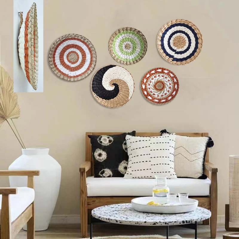 Ethnic Style Bohemian Round Wall Decor for Home, Hotel and AirBnb, Woven Seagrass Hanging Ornament for Living Room and Bedroom
Ethnic Style Bohemian Round Wall Decor for Home, Hotel and AirBnb, Woven Seagrass Hanging Ornament for Living Room and Bedroom
