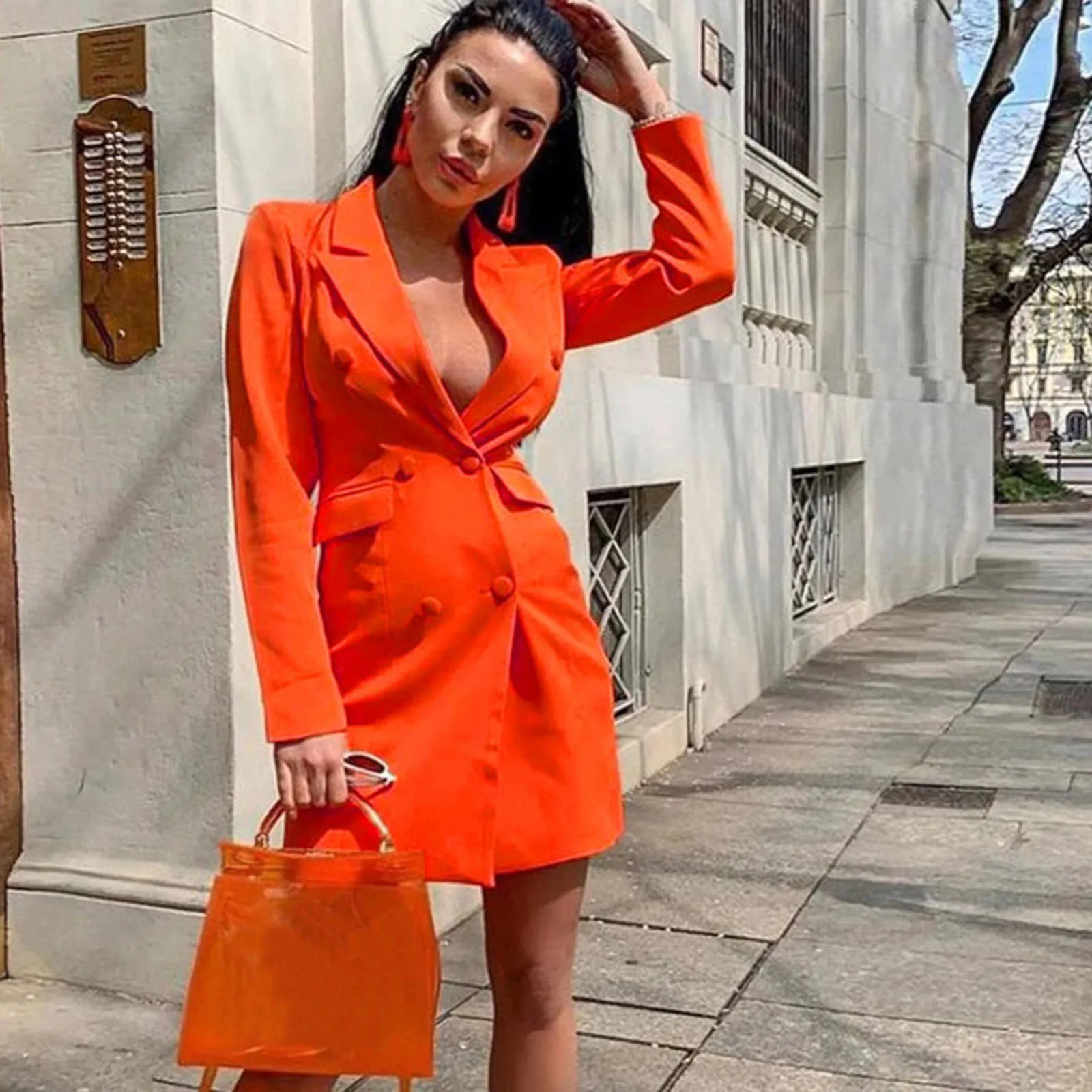 Women Solid Color Slim Fit Blazer Double Breasted Long Sleeve Lapel Jacket Insulated Clothes Womens Winter Coats 3x
Women Solid Color Slim Fit Blazer Double Breasted Long Sleeve Lapel Jacket Insulated Clothes Womens Winter Coats 3x