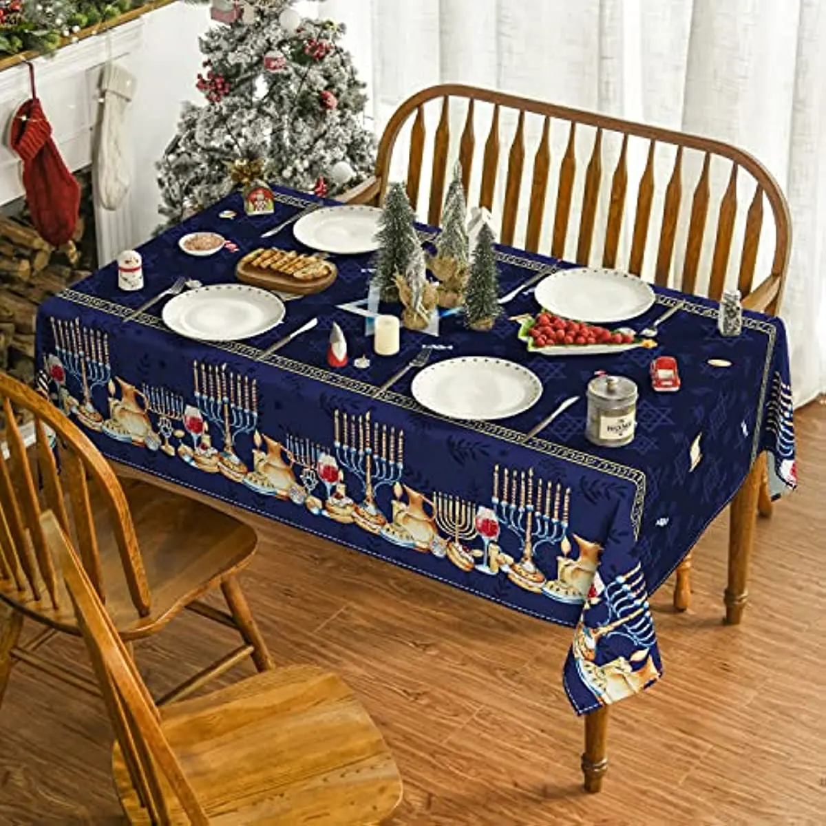 Hanukkah Linen TableCloth Chanukah Tablecloth Menorah Star of David Jewish Festival Holiday Decoration Home Dining Kitchen Decor
Hanukkah Linen TableCloth Chanukah Tablecloth Menorah Star of David Jewish Festival Holiday Decoration Home Dining Kitchen Decor