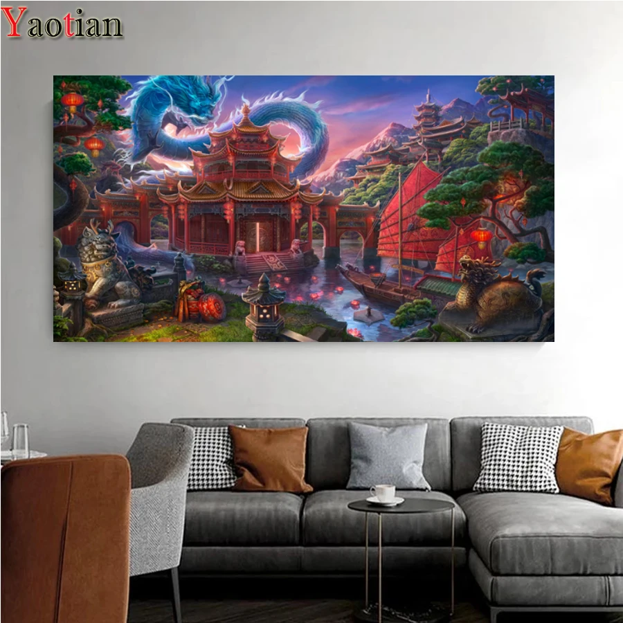DIY 5D Diamond Painting Fantasy Pagoda of Legends Hidden City Diamond Embroidery Landscape Fuji Temple Picture Of Rhinestones
DIY 5D Diamond Painting Fantasy Pagoda of Legends Hidden City Diamond Embroidery Landscape Fuji Temple Picture Of Rhinestones