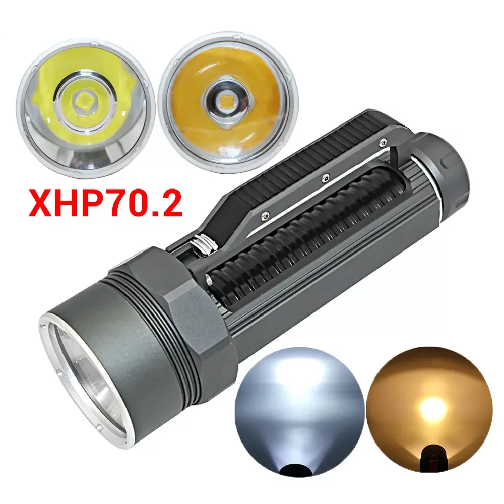 Portable XHP70.2 LED Diving Flashlight Torch 32650 Tactical Underwater 100M Waterproof High Quality Scuba XHP70 Dive Lamp Light
Portable XHP70.2 LED Diving Flashlight Torch 32650 Tactical Underwater 100M Waterproof High Quality Scuba XHP70 Dive Lamp Light