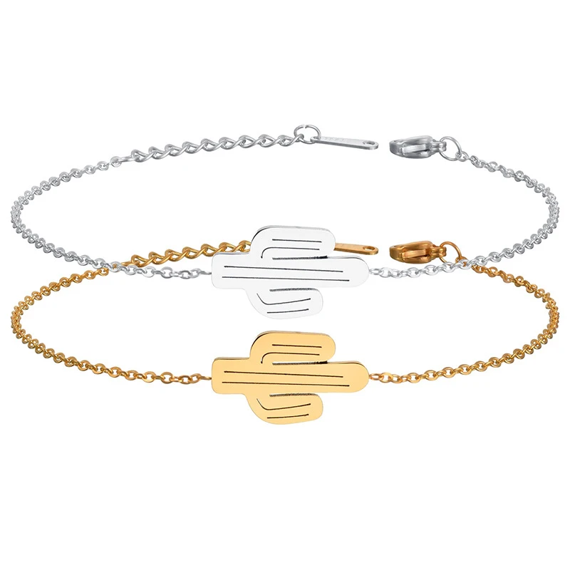 Stainless Steel Gold Color Cactus Charm Bracelets For Women girls Adjustable Bracelet Fashion Pulseira Jewelry Wholesale Gift
Stainless Steel Gold Color Cactus Charm Bracelets For Women girls Adjustable Bracelet Fashion Pulseira Jewelry Wholesale Gift