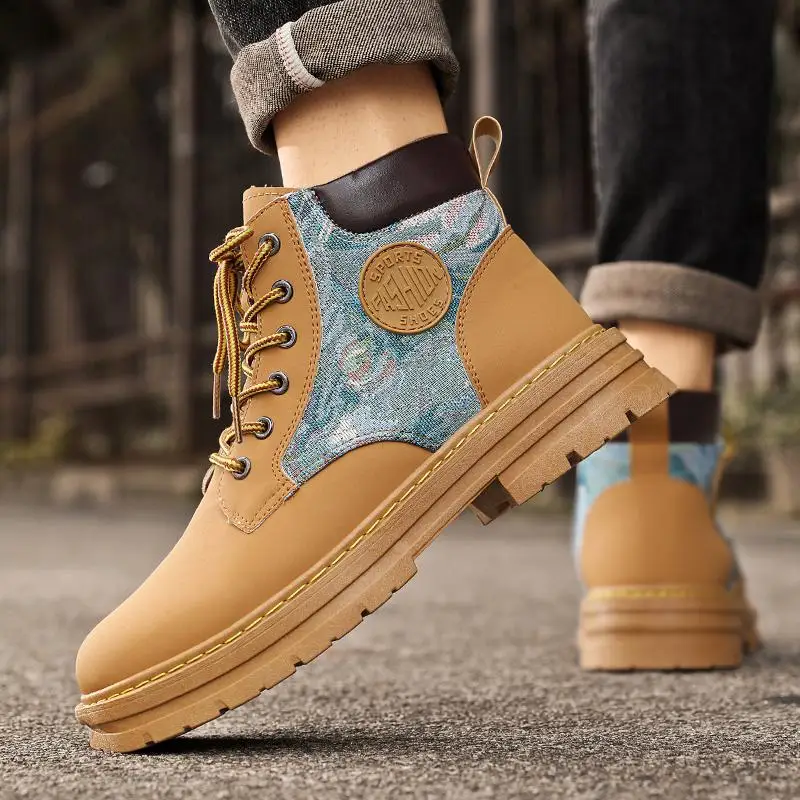 High-Top Men's 2023 New Autumn British Style Workwear Men's Shoes Outdoor Boys Desert Rhubarb Leather Boots
High-Top Men's 2023 New Autumn British Style Workwear Men's Shoes Outdoor Boys Desert Rhubarb Leather Boots