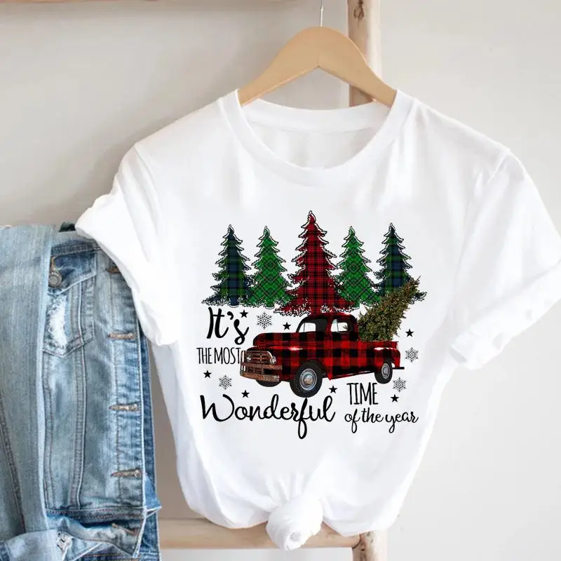 Women Plaid Tree Truck Lovely Merry Christmas Tee New Year Fashion Tshirt Print Pretty Nice Lady Top T Graphic T-shirt
Women Plaid Tree Truck Lovely Merry Christmas Tee New Year Fashion Tshirt Print Pretty Nice Lady Top T Graphic T-shirt