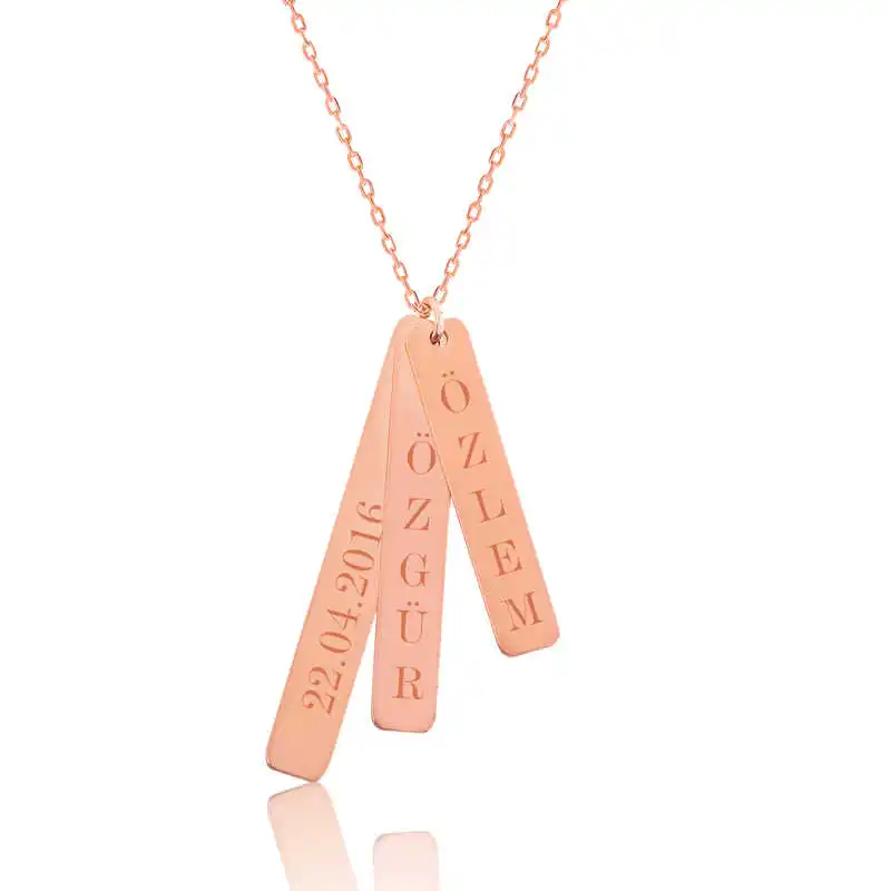 Tevuli 925 Sterling Silver Tag Rod Plate Necklace 
Tevuli 925 Sterling Silver Tag Rod Plate Necklace