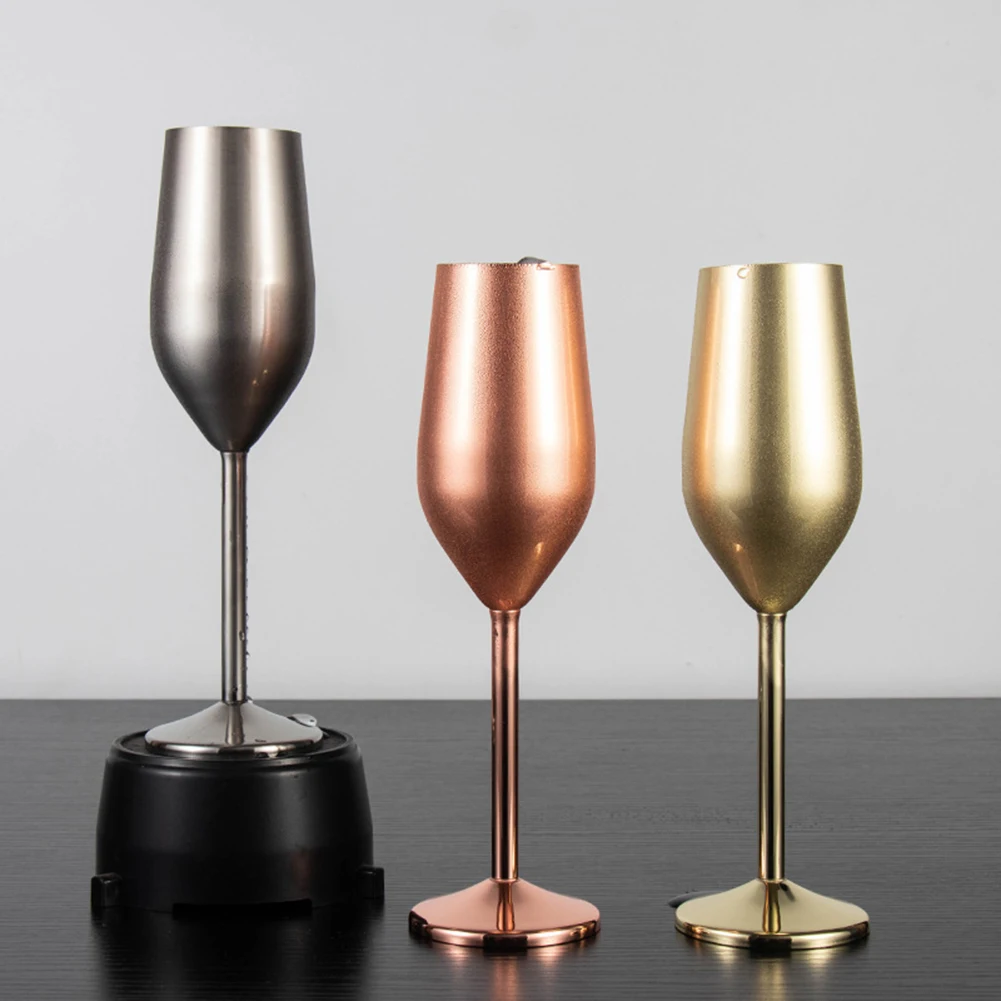 220ml Stainless Steel Goblet Champagne Cup Wine Glass Cocktail Flutes Cup Metal Wine Glass Bar Restaurant Beer Whiskey Drinkware
220ml Stainless Steel Goblet Champagne Cup Wine Glass Cocktail Flutes Cup Metal Wine Glass Bar Restaurant Beer Whiskey Drinkware