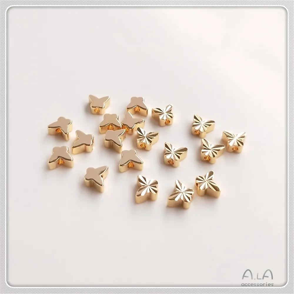 14K gold clad beads butterfly beads batch of flowers butterfly-shaped spacer beads diy handmade jewelry loose beads
14K gold clad beads butterfly beads batch of flowers butterfly-shaped spacer beads diy handmade jewelry loose beads
