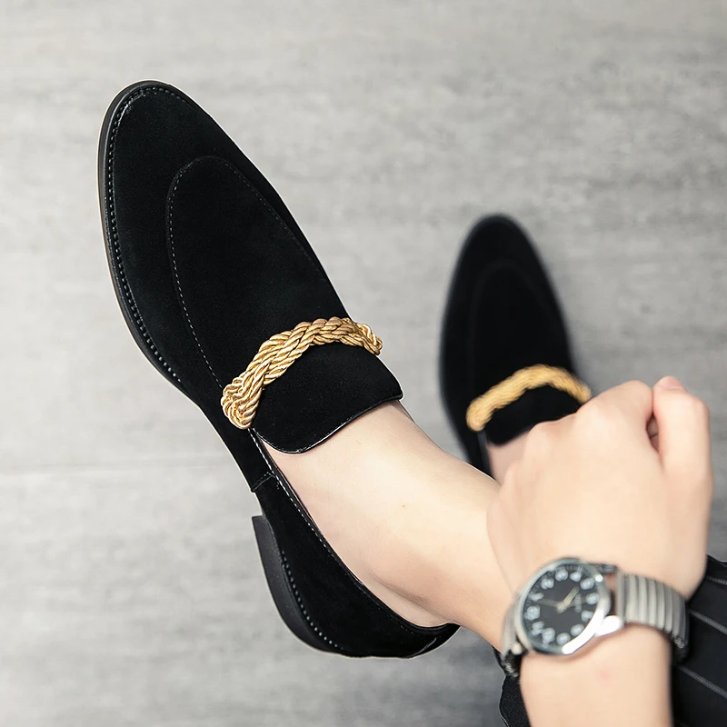 Low Heel Pointed Toe Luxury Shoes Suede Loafers Men's Fashion Gentlemen Casual Shoes Moccasin Shoes Men's Plus Size Shoes 38-48
Low Heel Pointed Toe Luxury Shoes Suede Loafers Men's Fashion Gentlemen Casual Shoes Moccasin Shoes Men's Plus Size Shoes 38-48