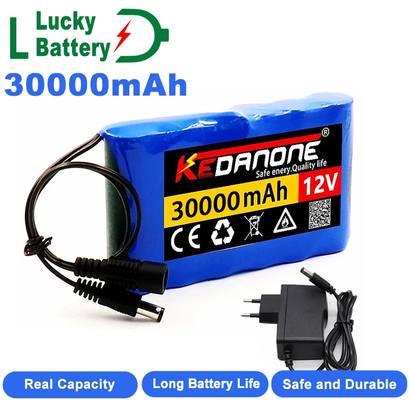 Lucky Rechargeable Battery 12V 30000mah Lithium Battery Pack Capacity DC 12.6V 30Ah CCTV Cam Monitor with Charger
Lucky Rechargeable Battery 12V 30000mah Lithium Battery Pack Capacity DC 12.6V 30Ah CCTV Cam Monitor with Charger