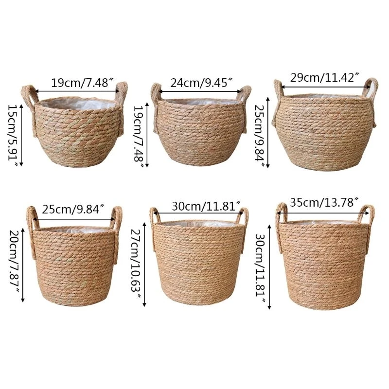 Nordic Handmade Straw Storage Basket Floor Indoor Flower Pot Planter Home Living Room Decoration Rural Style Flowerpots FU
Nordic Handmade Straw Storage Basket Floor Indoor Flower Pot Planter Home Living Room Decoration Rural Style Flowerpots FU