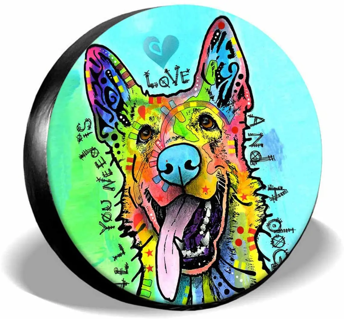 IBILIU Shepherd Spare Tire Cover,UV Sun Protectors Wheel Cover Puppy Love Colorful Dog Tire Cover Universal Fit for Jeep,Trailer
IBILIU Shepherd Spare Tire Cover,UV Sun Protectors Wheel Cover Puppy Love Colorful Dog Tire Cover Universal Fit for Jeep,Trailer