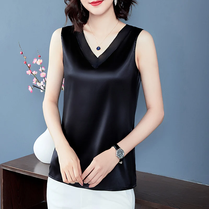 Korean Fashion Silk Tank Top Women Satin Office Lady Tank Top Smmer Sleeveless Mesh Solid Plus Size XXXL/5XL Clothing for Women
Korean Fashion Silk Tank Top Women Satin Office Lady Tank Top Smmer Sleeveless Mesh Solid Plus Size XXXL/5XL Clothing for Women