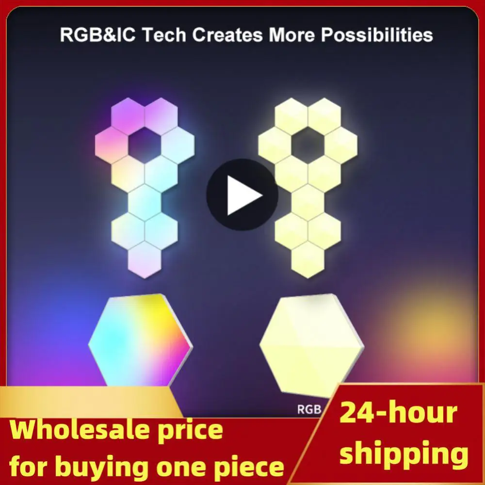 Tuya Smart RGB LED Wall Light Panels Rhythm Sync Work with Alexa, Home Wirless APP IR Remoter Control Smart Lighting
Tuya Smart RGB LED Wall Light Panels Rhythm Sync Work with Alexa, Home Wirless APP IR Remoter Control Smart Lighting