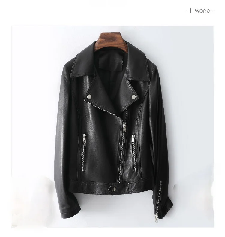 2023 Natural Sheepskin Coats Famale Black Genuine Leather Jacket Women New Autumn Outerwear Woman Veste Cuir Femme SQQ17
2023 Natural Sheepskin Coats Famale Black Genuine Leather Jacket Women New Autumn Outerwear Woman Veste Cuir Femme SQQ17