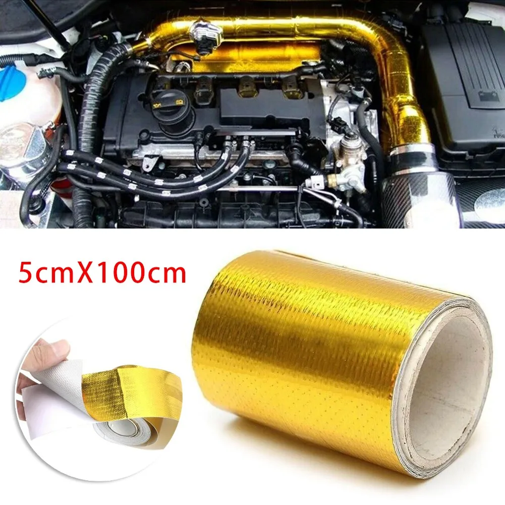 100 X 5cm Heat Shield Wrap Tape 2021 Air Intake Fiberglass Gold Heat Insulation High Temperature Insulation Tape Reflective
100 X 5cm Heat Shield Wrap Tape 2021 Air Intake Fiberglass Gold Heat Insulation High Temperature Insulation Tape Reflective
