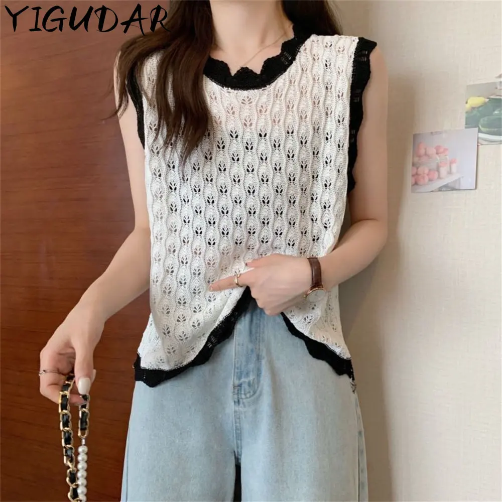 Женская Трикотажная майка с открытыми плечами, в Корейском стиле
Женская Трикотажная майка с открытыми плечами, в Корейском стиле