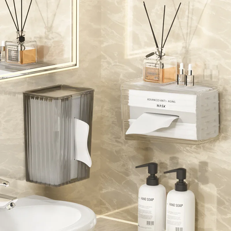 Tissue Box Wall-mounted Storage Toilet Bathroom Kitchen Upside-down Drawer Box Light Luxury Transparent Kleenex Box Holder
Tissue Box Wall-mounted Storage Toilet Bathroom Kitchen Upside-down Drawer Box Light Luxury Transparent Kleenex Box Holder