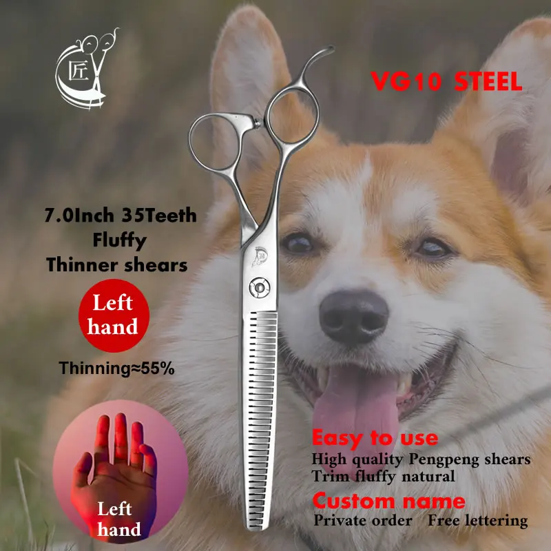 Crane Left Hand Professional Pet Grooming Fluffy Scissors 7 Inch 35 Teeth Thinning Shear JP VG10 Steel For Dog Thinner Rate 55%
Crane Left Hand Professional Pet Grooming Fluffy Scissors 7 Inch 35 Teeth Thinning Shear JP VG10 Steel For Dog Thinner Rate 55%