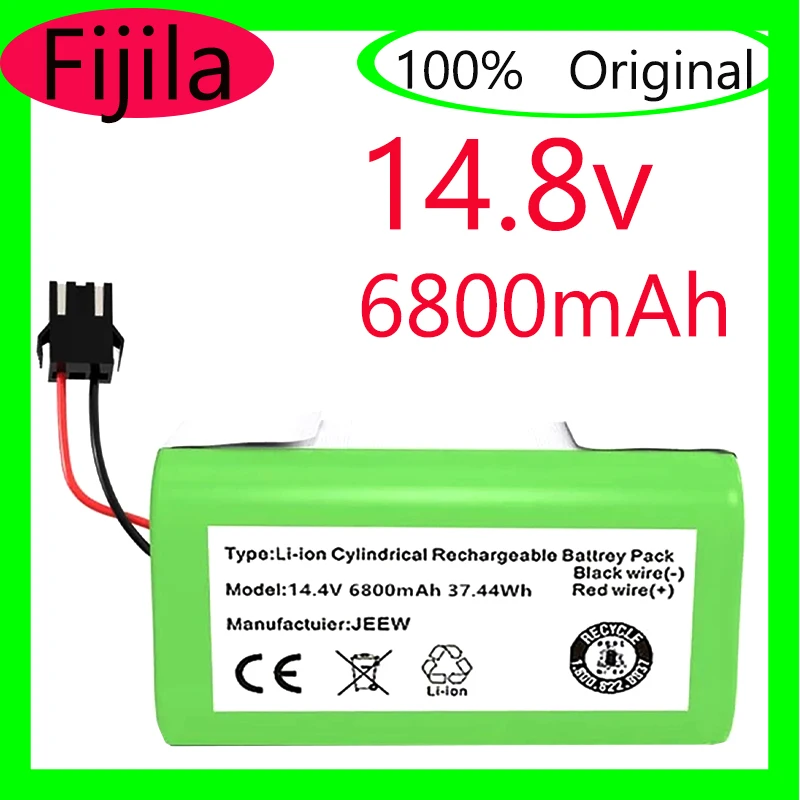 4S1P 14.4V 6800Mah Li-Ion Batterij Voor Conga Excellence 990 1090 Ecovacs Deebot N79S N79 DN622 Eufy Robovac 11 11S 12 35C X500
4S1P 14.4V 6800Mah Li-Ion Batterij Voor Conga Excellence 990 1090 Ecovacs Deebot N79S N79 DN622 Eufy Robovac 11 11S 12 35C X500