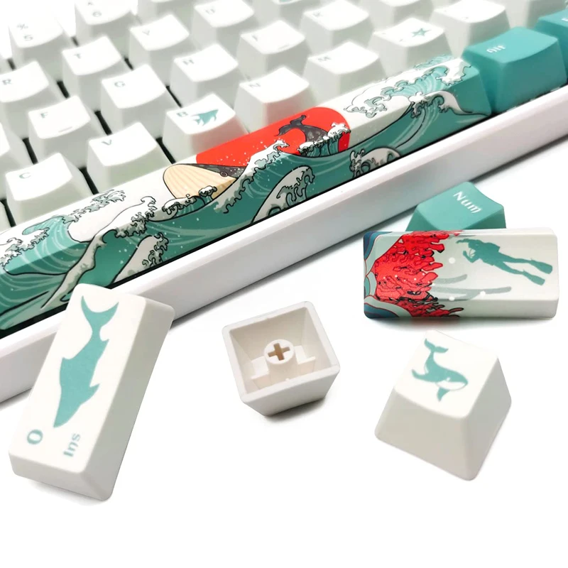 108 клавиш OEM профиль PBT Keycap Japaness Коралловое море DIY Keycap 5 боковых красителей Gateron MX переключатели для геймерских механических клавиатур
108 клавиш OEM профиль PBT Keycap Japaness Коралловое море DIY Keycap 5 боковых красителей Gateron MX переключатели для геймерских механических клавиатур