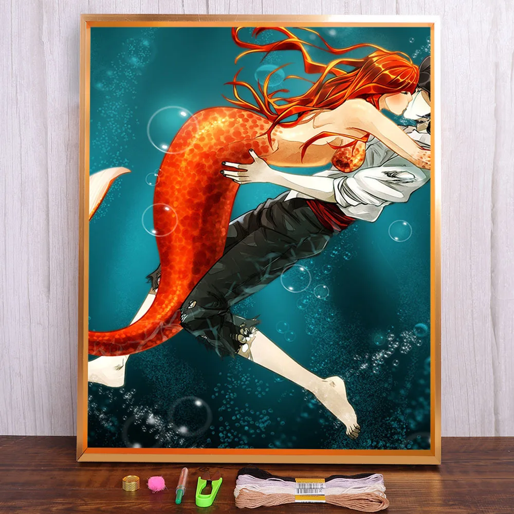 Landscape Mermaid Anime Movie Printed Fabric 11CT Cross Stitch DIY Embroidery Patterns DMC Threads Handmade Needle 
Landscape Mermaid Anime Movie Printed Fabric 11CT Cross Stitch DIY Embroidery Patterns DMC Threads Handmade Needle