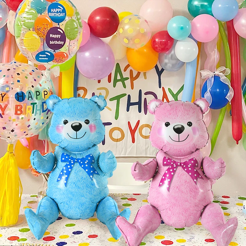 3D Standing Bear Foil Balloons Pink Blue Baby Bear Boy Girl Birthday Party Decoration Baby Shower Gifts Supplies
3D Standing Bear Foil Balloons Pink Blue Baby Bear Boy Girl Birthday Party Decoration Baby Shower Gifts Supplies