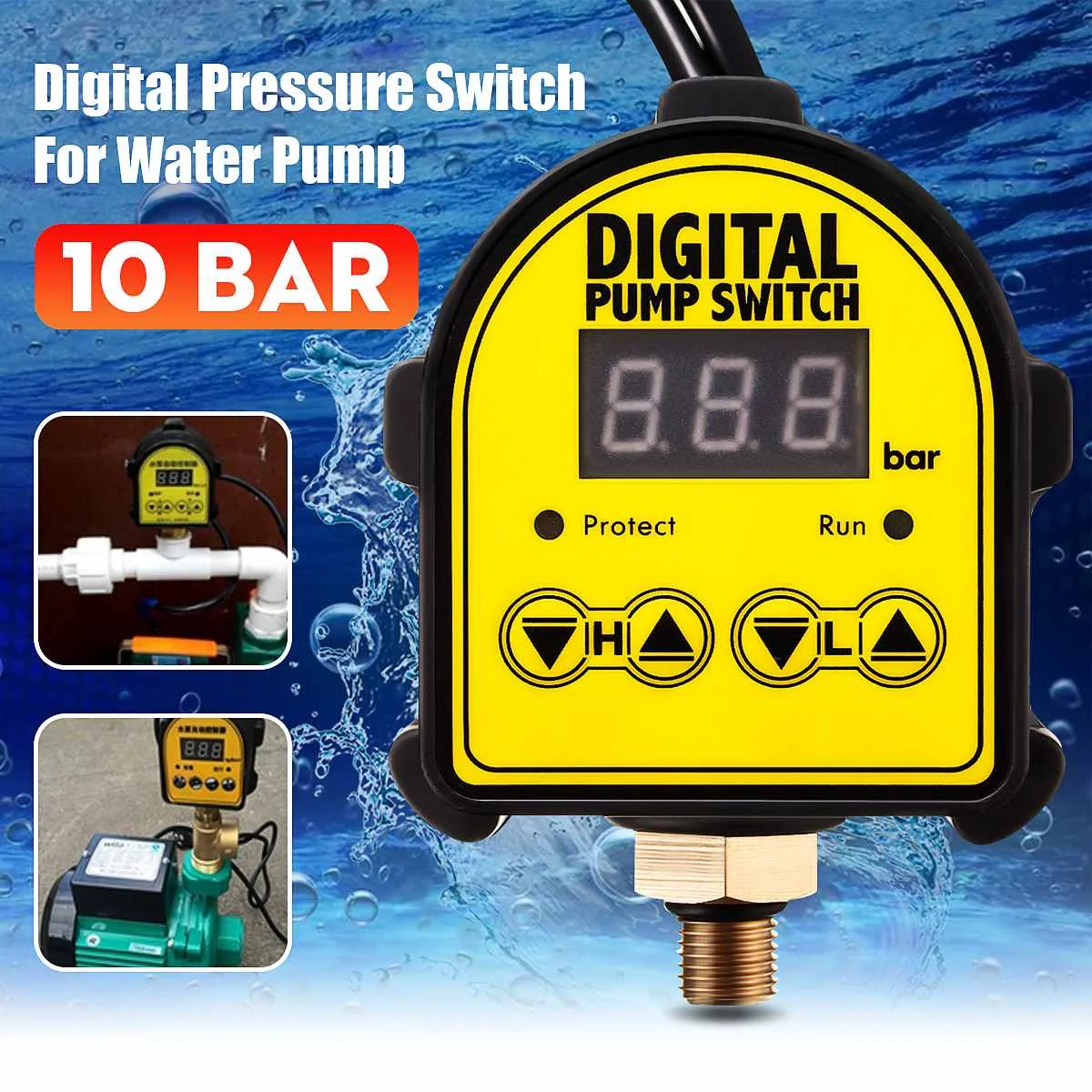 220V Automatic Air Pump Water Oil Compressor Pressure Switch Digital Display Eletronic Pressure Controller For Water Pump
220V Automatic Air Pump Water Oil Compressor Pressure Switch Digital Display Eletronic Pressure Controller For Water Pump