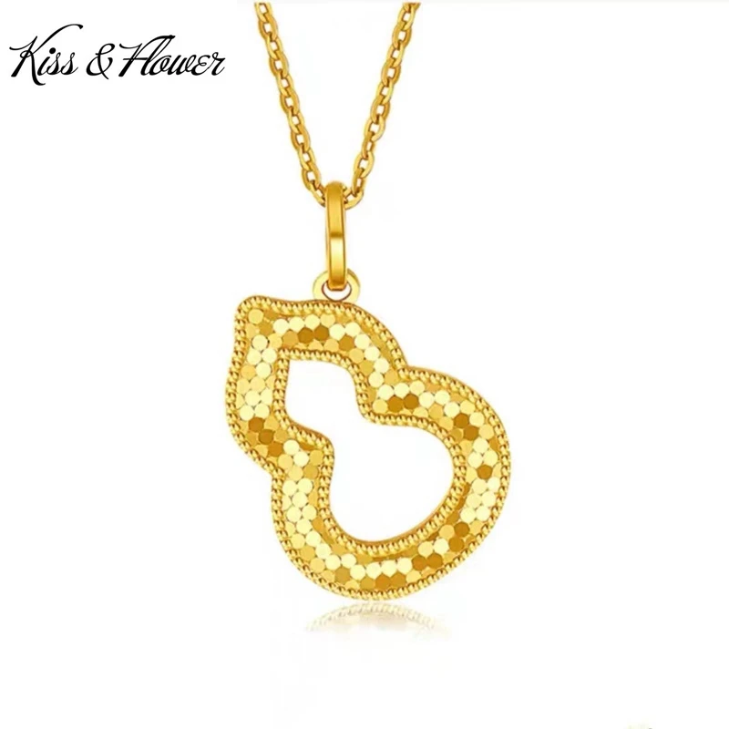 KISS&FLOWER 24KT Gold Shiny Calabash Necklace Pendant For Women Fine Jewelry Wholesale Wedding Party Bride Girlfriend Gift PD129
KISS&FLOWER 24KT Gold Shiny Calabash Necklace Pendant For Women Fine Jewelry Wholesale Wedding Party Bride Girlfriend Gift PD129