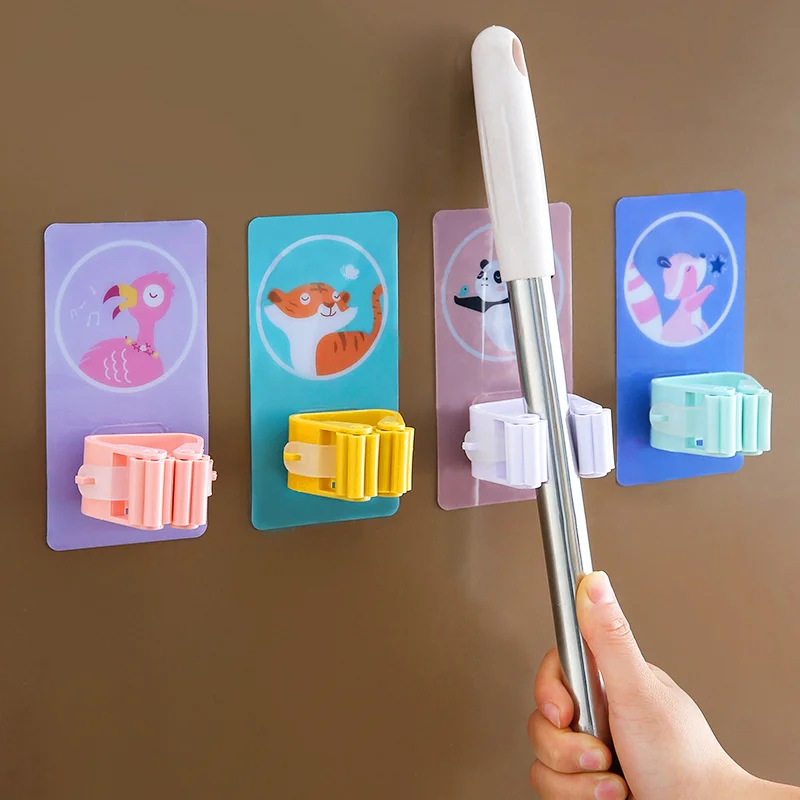 Cartoon Pattern Sticky Hook Mop Rack Household Strong Non-perforation-free Wall-mounted Broom Hook Bathroom Mop Clip Hanger
Cartoon Pattern Sticky Hook Mop Rack Household Strong Non-perforation-free Wall-mounted Broom Hook Bathroom Mop Clip Hanger