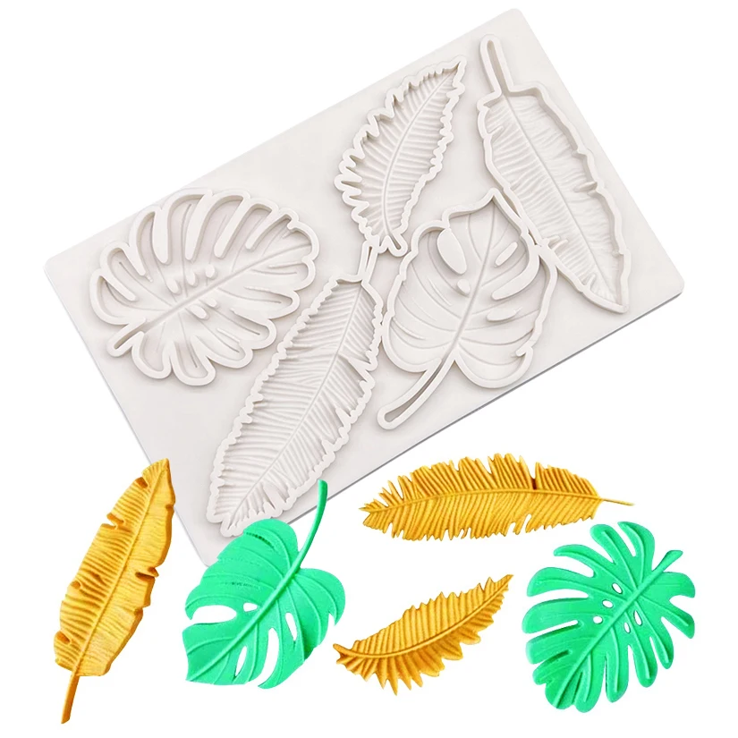 Feather Monstera Deliciosa Leaf Silicone Mold Sugarcraft Chocolate Cupcake Baking Mold Fondant Cake Decorating Tools
Feather Monstera Deliciosa Leaf Silicone Mold Sugarcraft Chocolate Cupcake Baking Mold Fondant Cake Decorating Tools