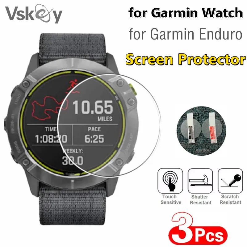 VSKEY 3PCS Screen Protector for Garmin Enduro Round Smart Watch Anti-Scratch Tempered Glass Protective Film 
VSKEY 3PCS Screen Protector for Garmin Enduro Round Smart Watch Anti-Scratch Tempered Glass Protective Film