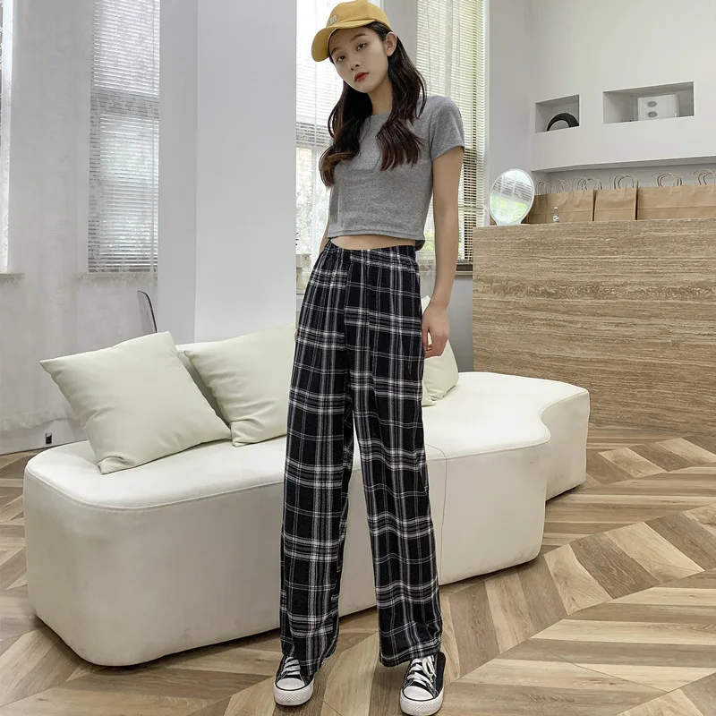 Брюки женские клетчатые прямые с широкими штанинами, повседневные свободные штаны в стиле Харадзюку, уличная одежда в стиле хип-хоп, весна-лето
Брюки женские клетчатые прямые с широкими штанинами, повседневные свободные штаны в стиле Харадзюку, уличная одежда в стиле хип-хоп, весна-лето