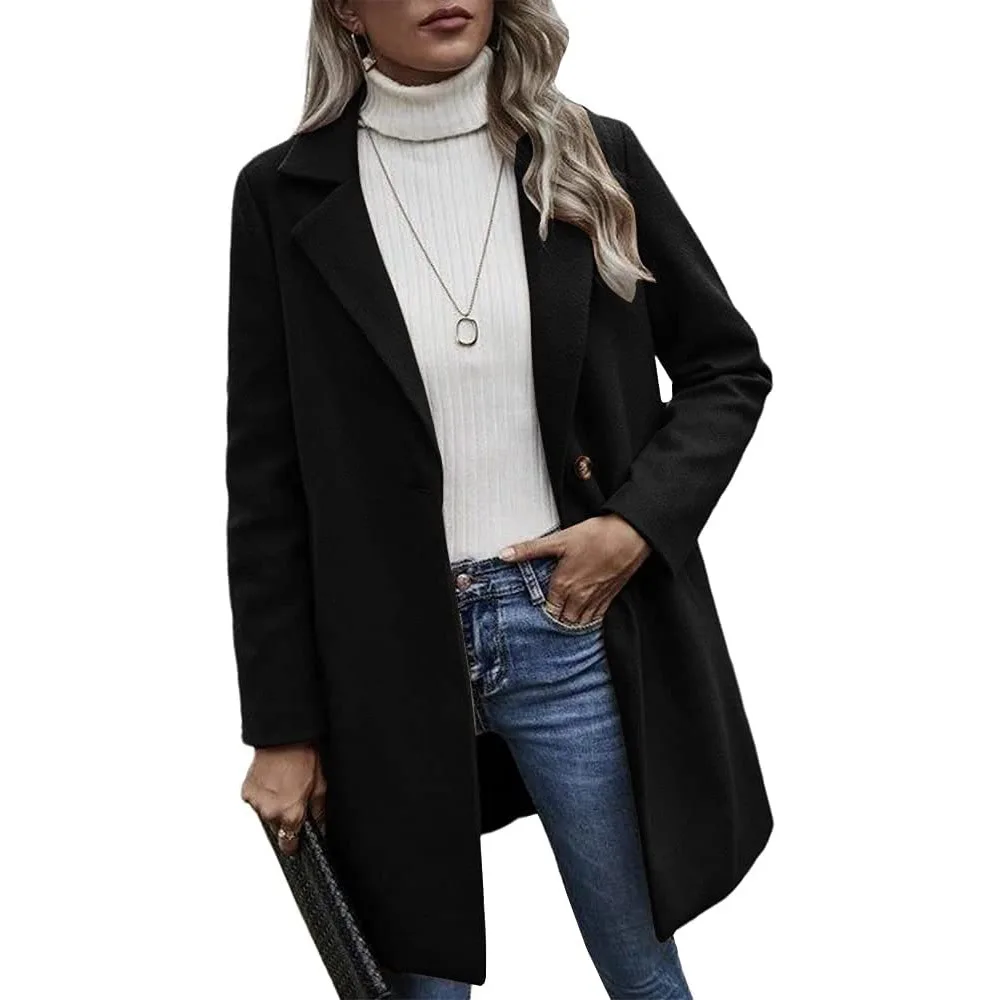 2022 Autumn and Winter Button Double-Faced Woolen Goods Trench Overoat Women Loose Long Sleeve Wool Coat
2022 Autumn and Winter Button Double-Faced Woolen Goods Trench Overoat Women Loose Long Sleeve Wool Coat