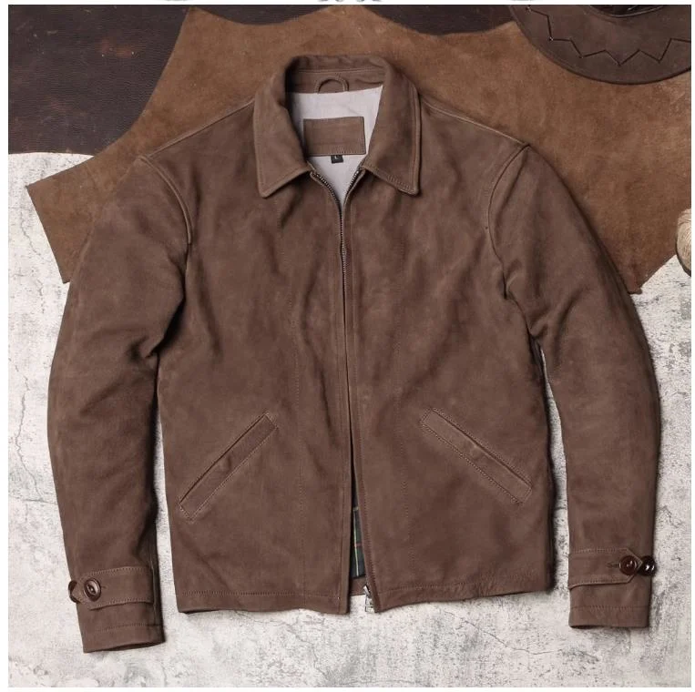 Free shipping.Men's retro classic business casual leather jacket.Comfortable slim fitting matte cowhide coat.Vintage brown Plus
Free shipping.Men's retro classic business casual leather jacket.Comfortable slim fitting matte cowhide coat.Vintage brown Plus