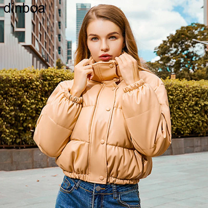 Winter Warm Thick Pu Leather Coats Women Short Parkas Fashion Black Cotton Padded Lady Down Y2k Jacket Elegant Zipper Clothes
Winter Warm Thick Pu Leather Coats Women Short Parkas Fashion Black Cotton Padded Lady Down Y2k Jacket Elegant Zipper Clothes