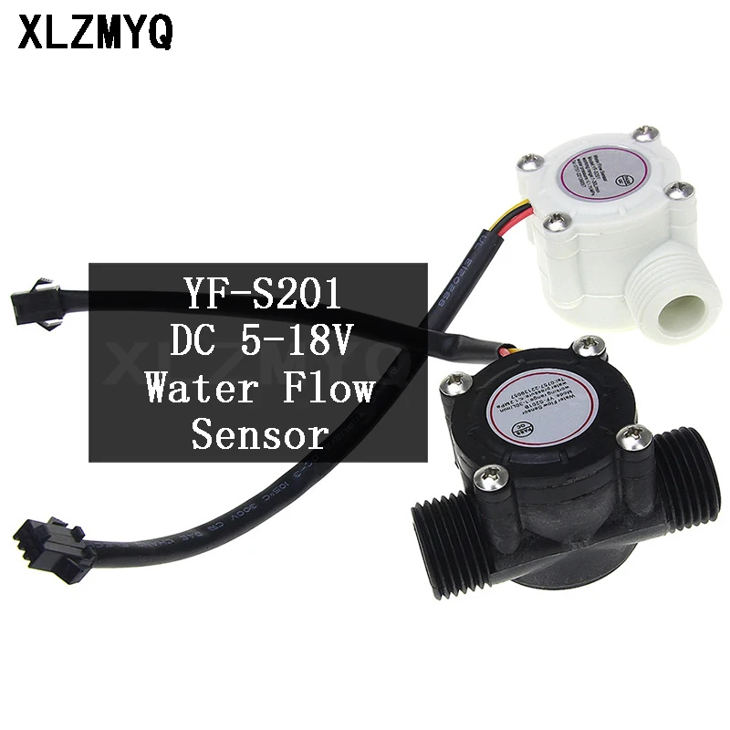 YF-S201 Water Flow Sensor 1/2 interface Water Dispenser Hall Flowmeter DC 5-18V 1-30L/min Water flow sensors
YF-S201 Water Flow Sensor 1/2 interface Water Dispenser Hall Flowmeter DC 5-18V 1-30L/min Water flow sensors