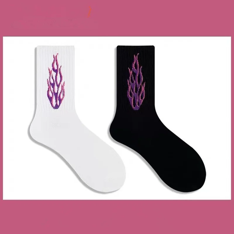 Cool Fashion Purple Flame Mens Socks Crew Hip Hop Skateboard Street Socks For Students White Black Harajuku Sockken Unisex
Cool Fashion Purple Flame Mens Socks Crew Hip Hop Skateboard Street Socks For Students White Black Harajuku Sockken Unisex