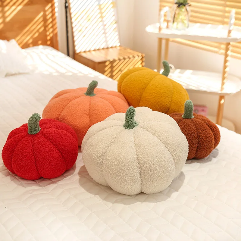 

Pumpkin Plush Toy Kawaii Plushies Pillows Cute Plant Soft Stuffed Doll Holidays Props Decorative Throw Pillow for Kid cushion